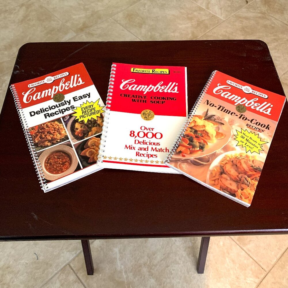Lot of 3 Vintage Campbell's Soup Recipe Booklets - Retro style 1980's - 1990's